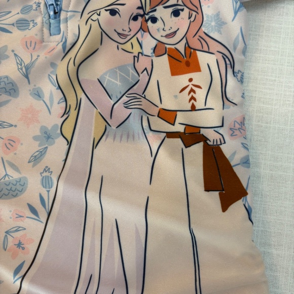 Disney Frozen Elsa Anna Rash Guard 4T - Picture 5 of 6